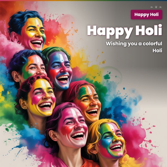 Holi Wishes Card by FreshPost AI